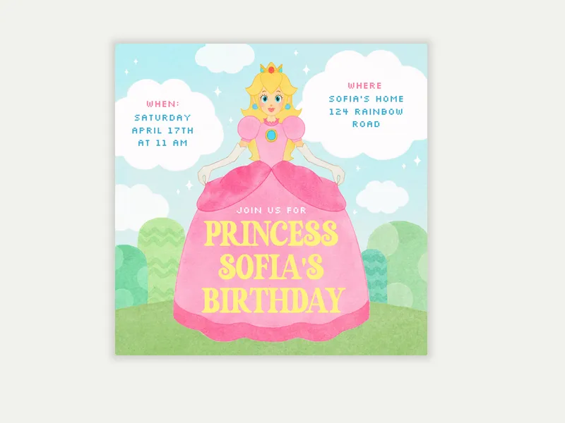 Royal Curtsy - 3rd_birthday - Invitation