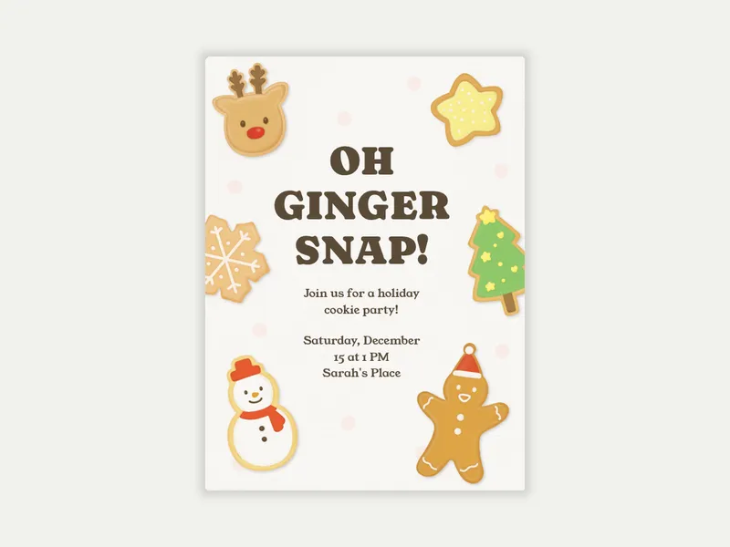 Ginger Snap Invitation free template design