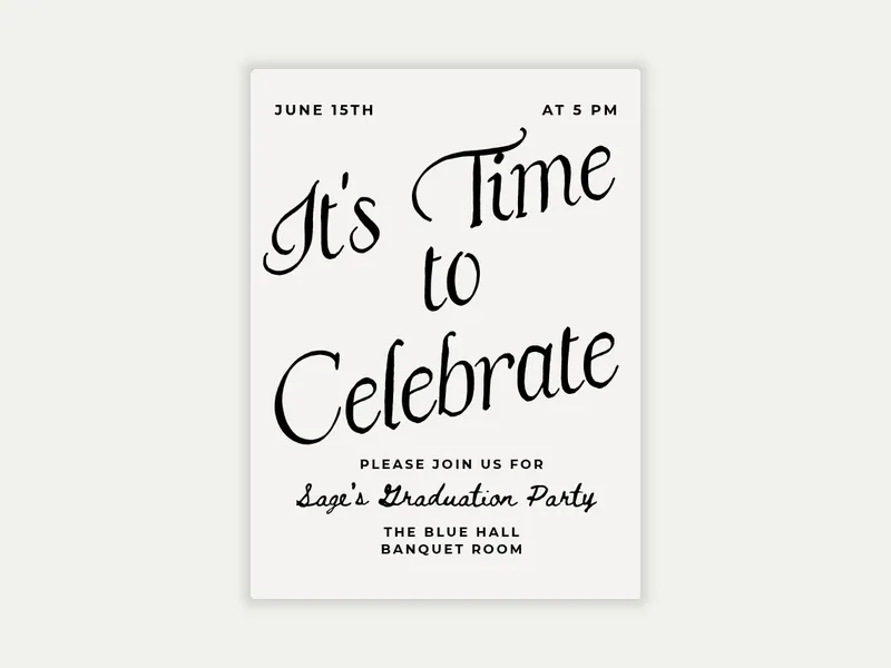 Simply Put - graduation - Invitation