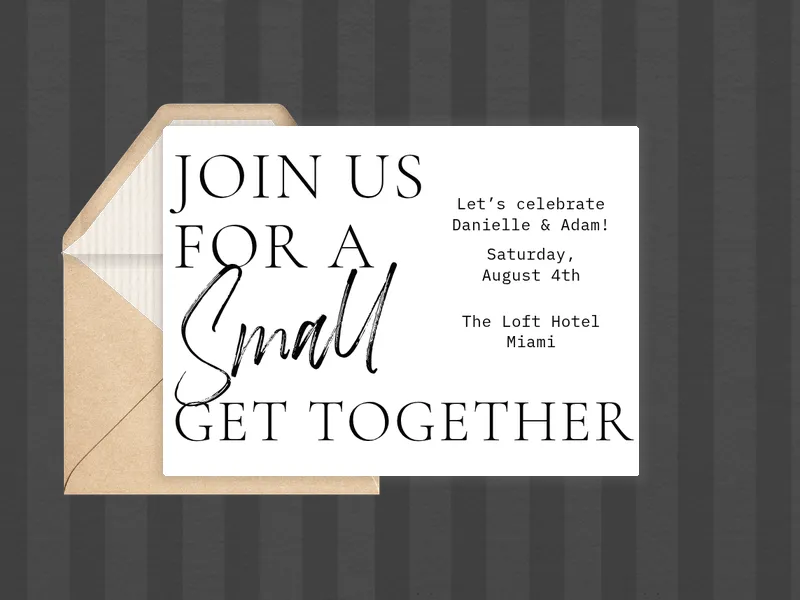 Just My Type - elopement_party - Invitation
