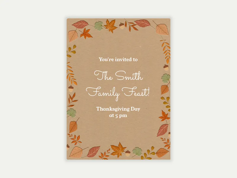 Copper Fall Flora - featured - Invitation