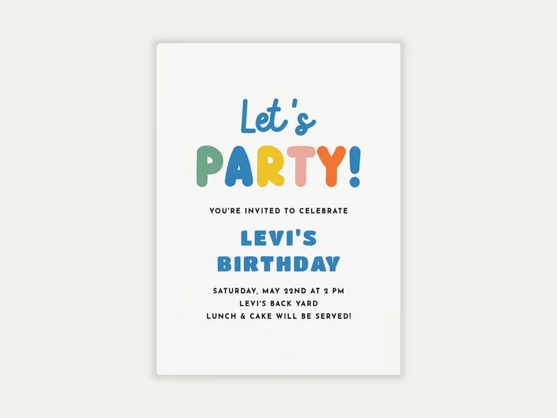 Rainbow Palooza - birthday_forkids - Invitation
