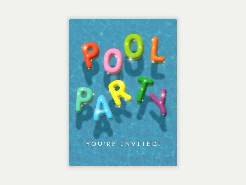 Cool Pool - birthday_forkids - Invitation