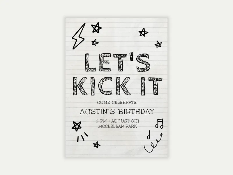 Line Up for Fun - birthday_forkids - Invitation
