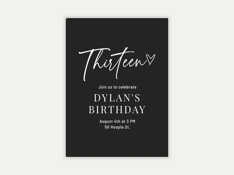 Birthday Love - 13th_birthday - Invitation