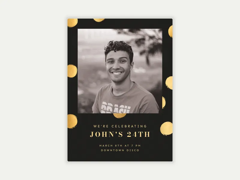 Let the Confetti Fly (Photo) - birthday - Invitation