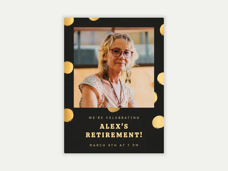 Let the Confetti Fly (Photo) - retirement_farewell - Invitation
