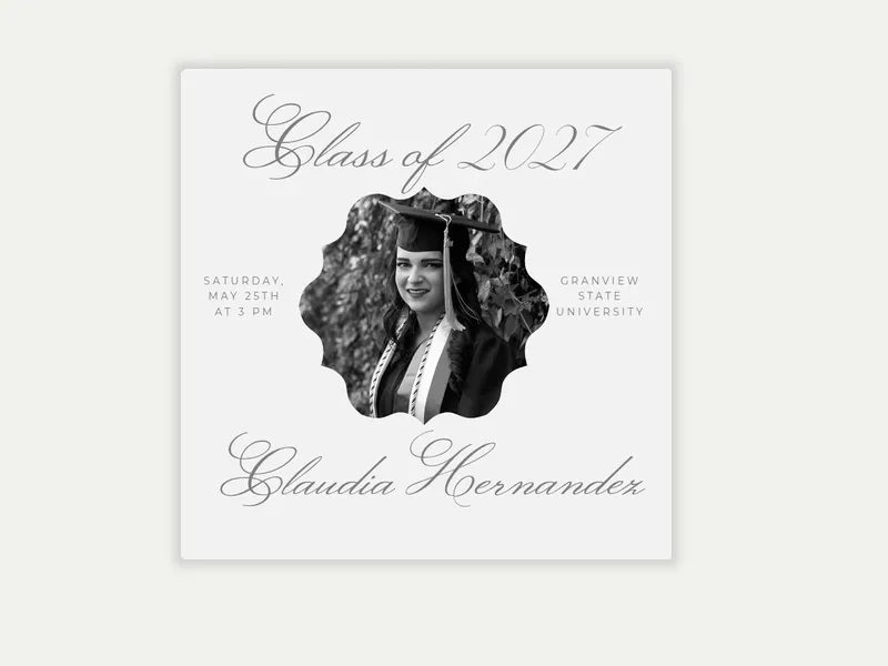 Ornate Frame (Photo) - graduation - Invitation