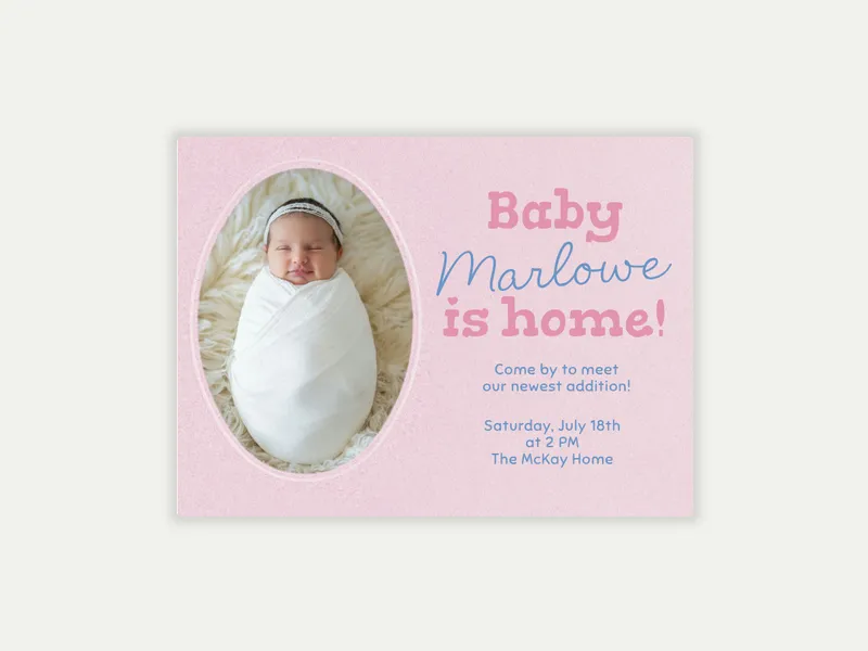 Lovely Portrait (Photo) - baby - Invitation