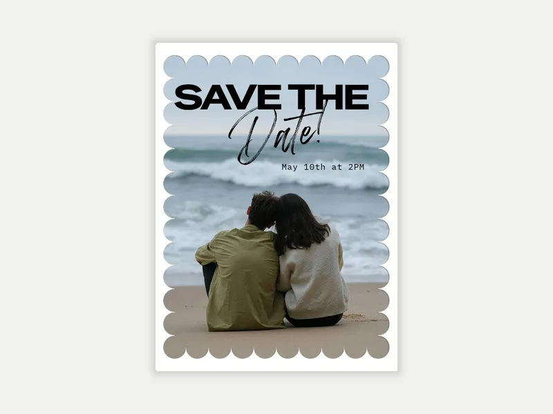 Bubble Frame (Photo) - Save the Date - featured - Invitation
