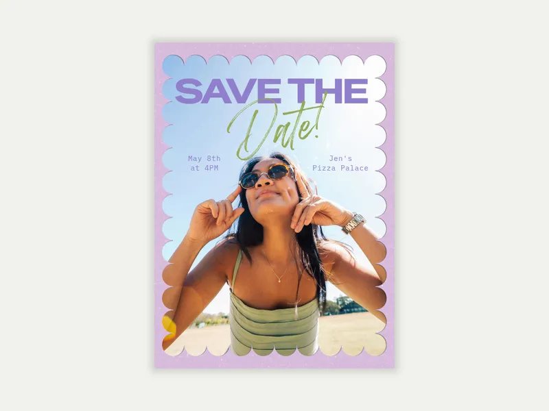 Scalloped Frame (Photo) - Save the Date - featured - Invitation
