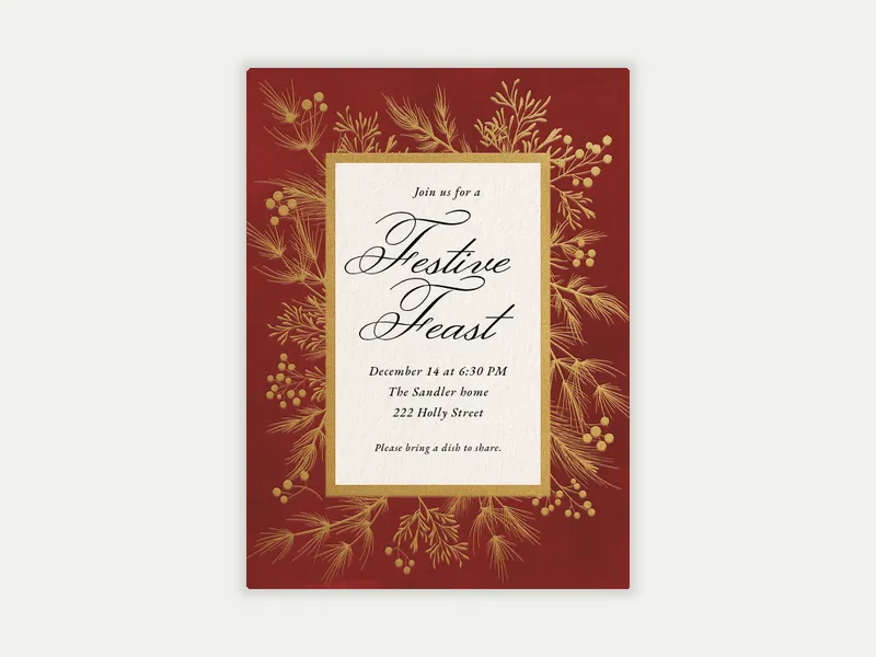 Winter Botanicals - christmas - Invitation