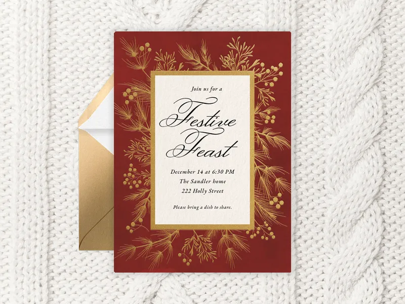 Winter Botanicals - christmas - Invitation
