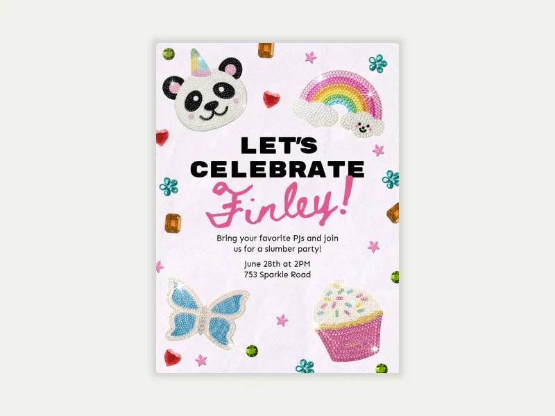 Sparkly Stickers - featured - Invitation