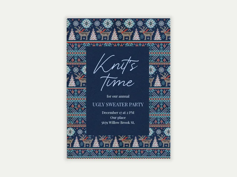 Fair Isle Holiday Sweater - office_holiday - Invitation
