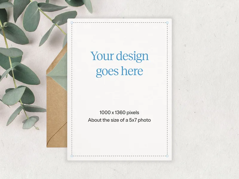 Upload Your Own Design (Eucalyptus on White) - design_your_own - Invitation