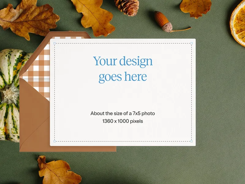 Upload Your Own Design (Fall Leaves) - thanksgiving - Invitation