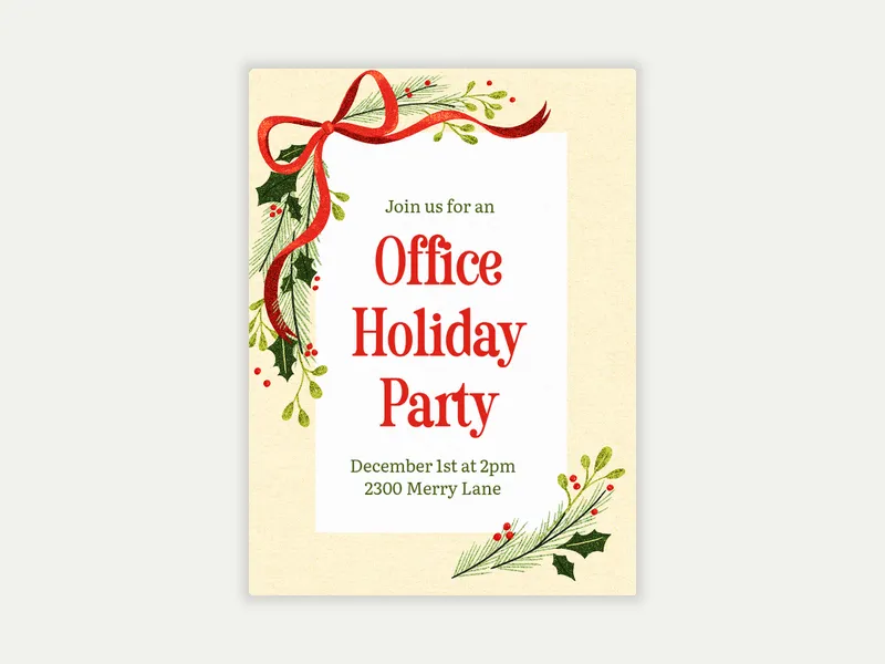 Winter Foliage - office_holiday - Invitation