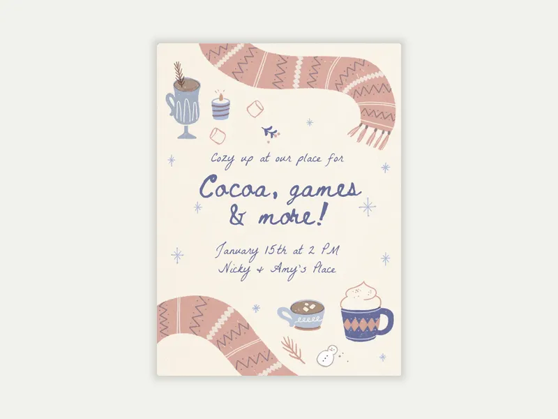 Winter Fuzzies - winter - Invitation