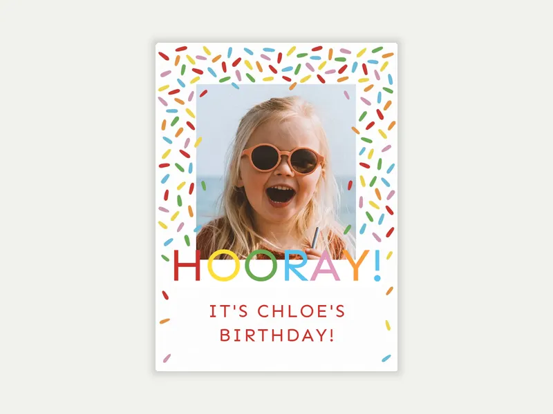 Hooray Sprinkles (Photo) - kids_and_teens - Invitation