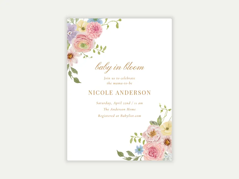 Joyful Blooms - baby_shower - Invitation