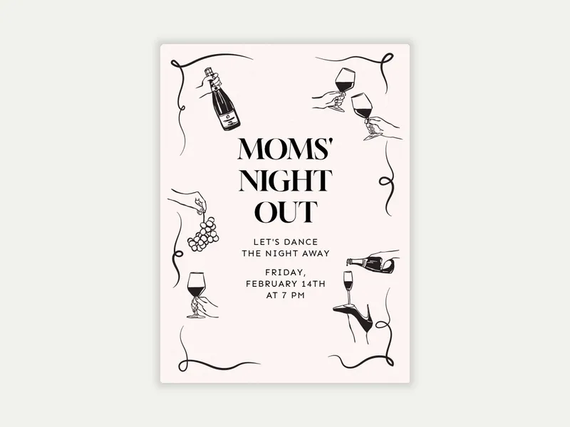 Feeling Bubbly - girls_night - Invitation