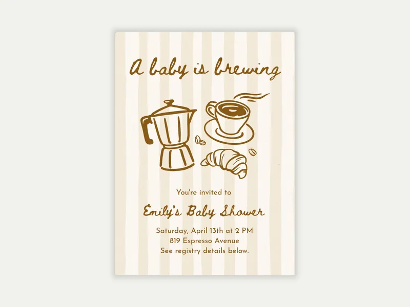 Morning Stripes - baby_shower - Invitation