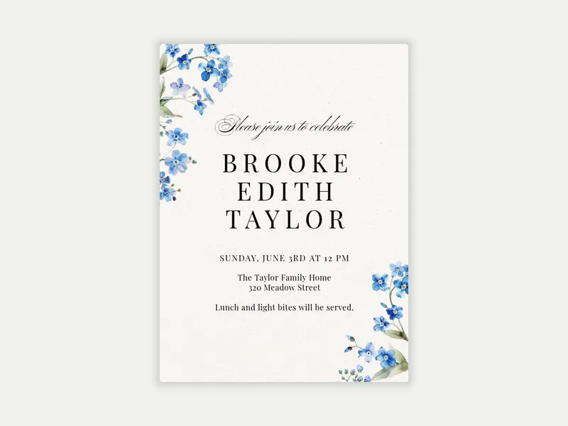 Chicory Whispers - graduation - Invitation