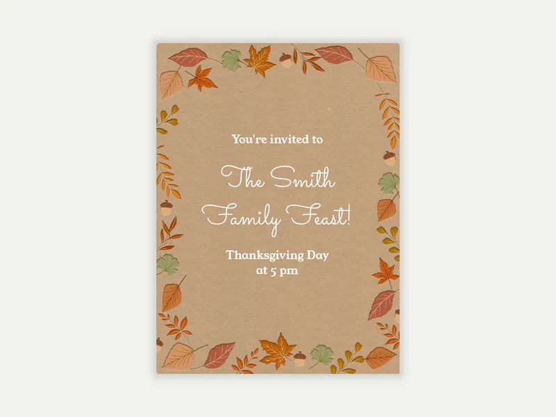 Fall Flora - business - Invitation