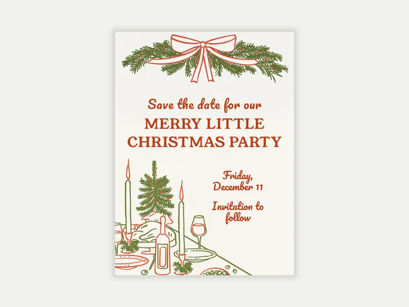 Holiday Tablescape - Save the Date - featured - Invitation