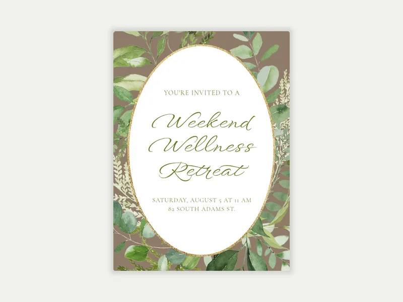 Wreaths & Leaves - conferences_workshops - Invitation