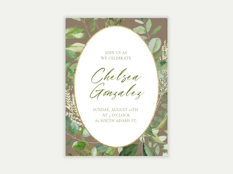 Wreaths & Leaves - parenthood_journey - Invitation
