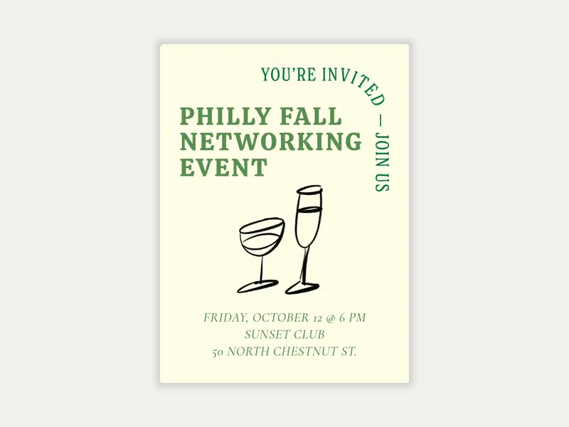 Let the Drinks Flow - networking - Invitation