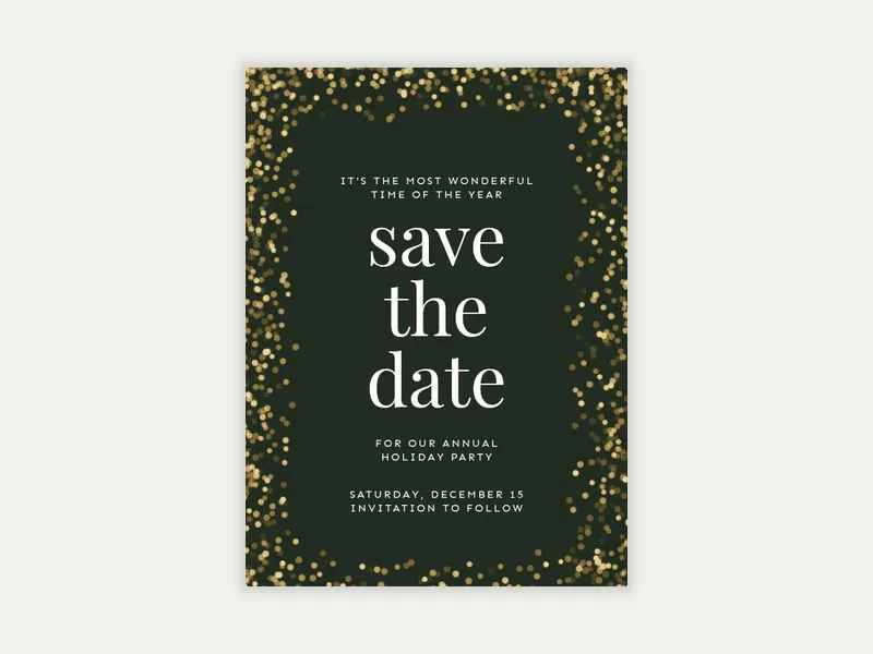 Glitter Glam - Save the Date - featured - Invitation