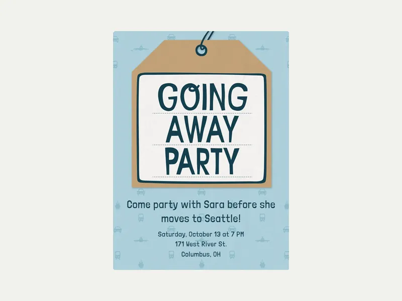 Luggage Tag - celebration_and_ceremonies - Invitation