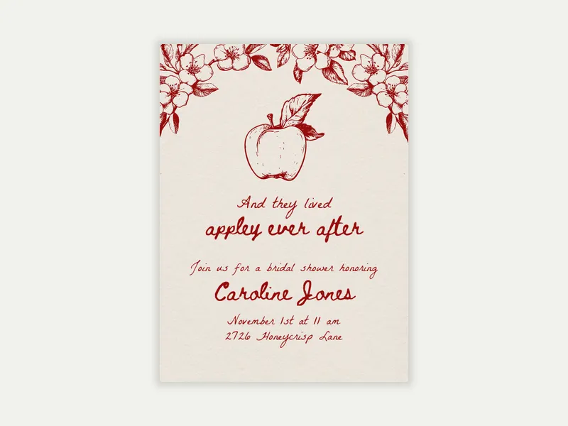 Apple Blossoms - bridal_shower - Invitation