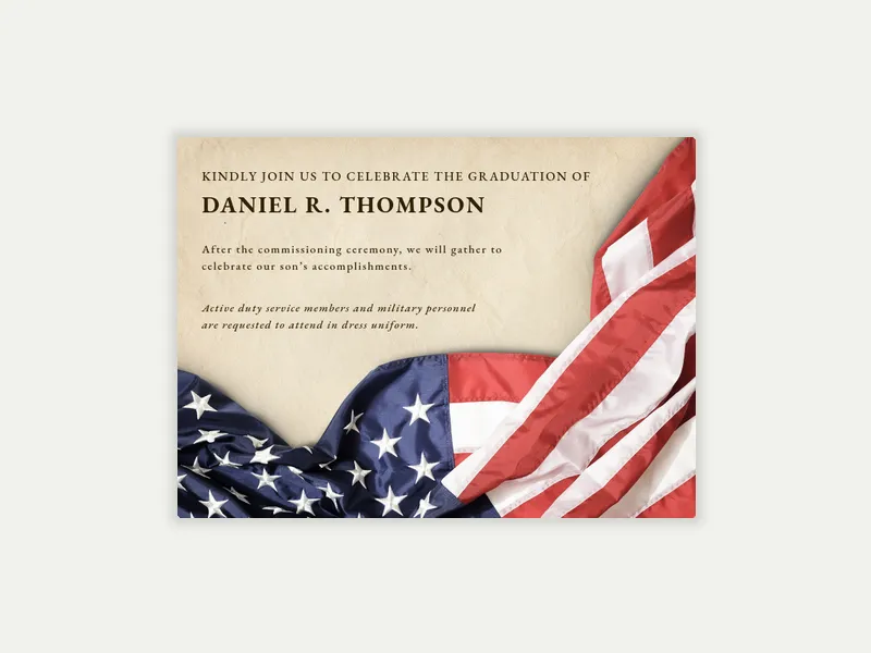 Star Spangled - graduation - Invitation