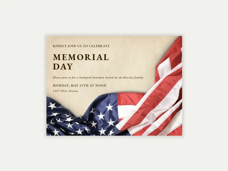 Star Spangled - memorial_day - Invitation