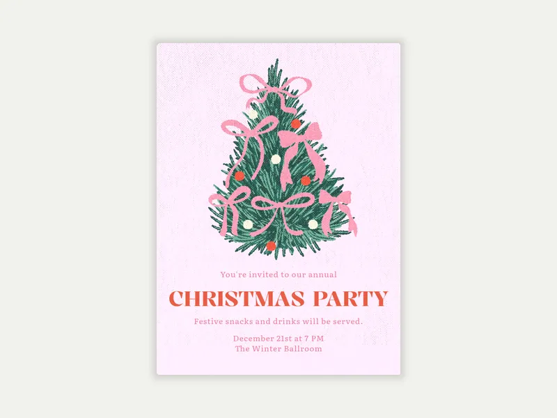 Pinkmas Tree - featured - Invitation