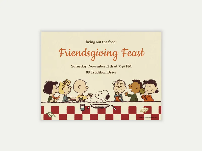 PEANUTS®: Foodie Feast - featured - Invitation