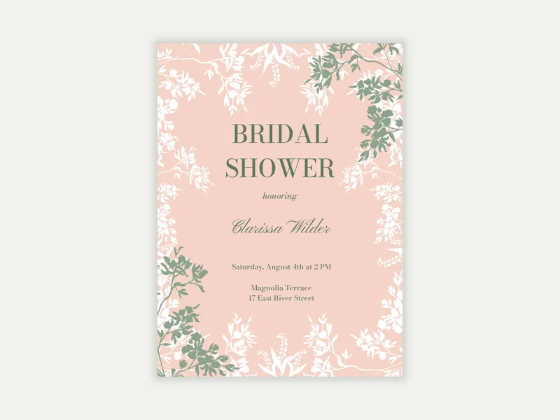 Dusty Blue Invitation free template design