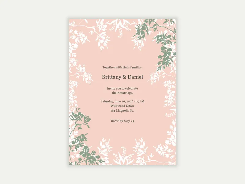 Dusty Blue Invitation free template design