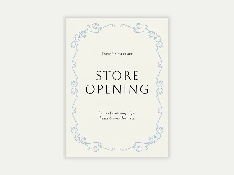 Swirling Border Invitation free template design