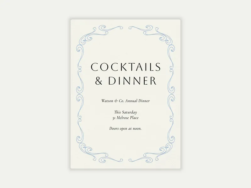 Swirling Border - business_events - Invitation