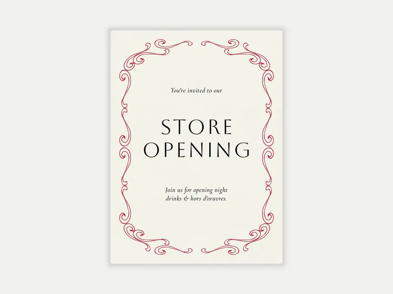 Swirling Border - launch_parties_grand_openings - Invitation