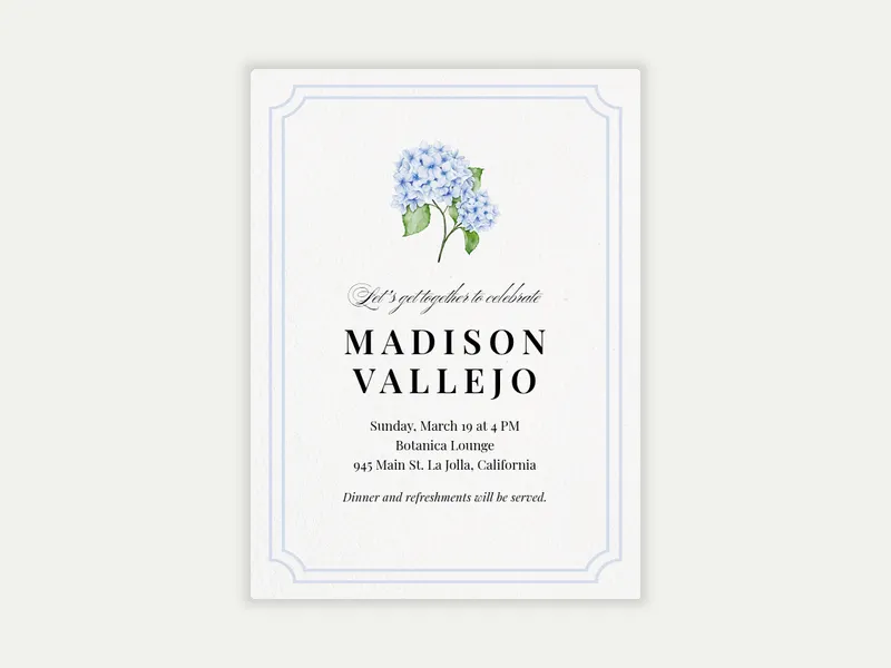 Delicate Blooms - floral - Invitation