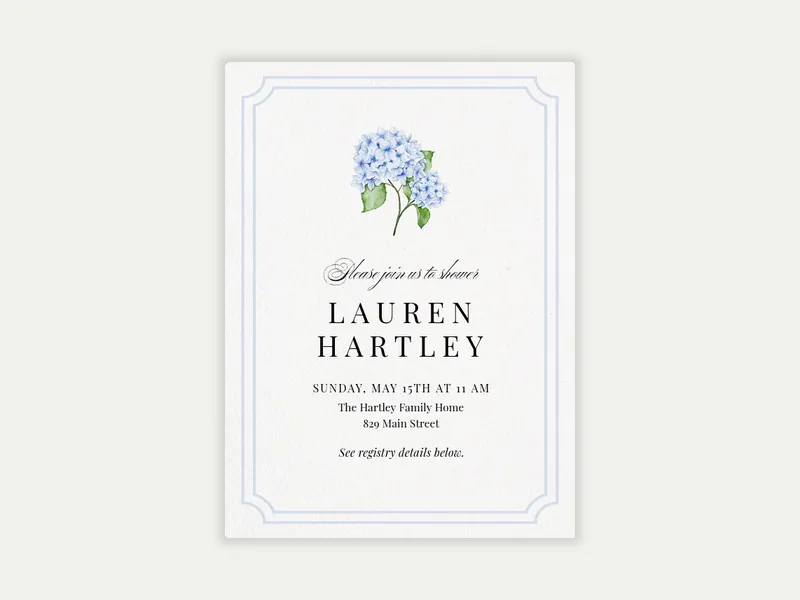 Delicate Blooms Invitation free template design