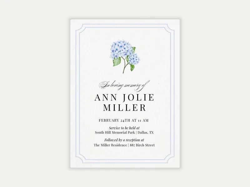 Delicate Blooms Invitation free template design
