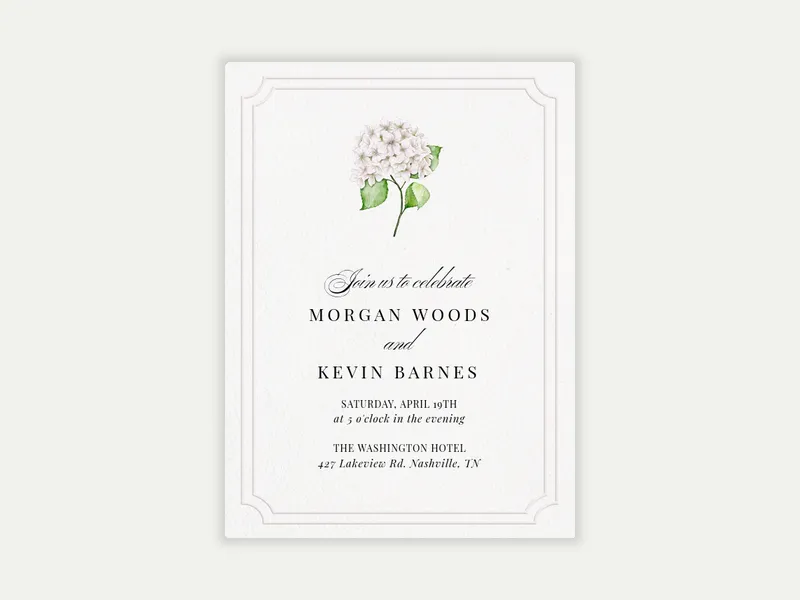Delicate Blooms Invitation free template design