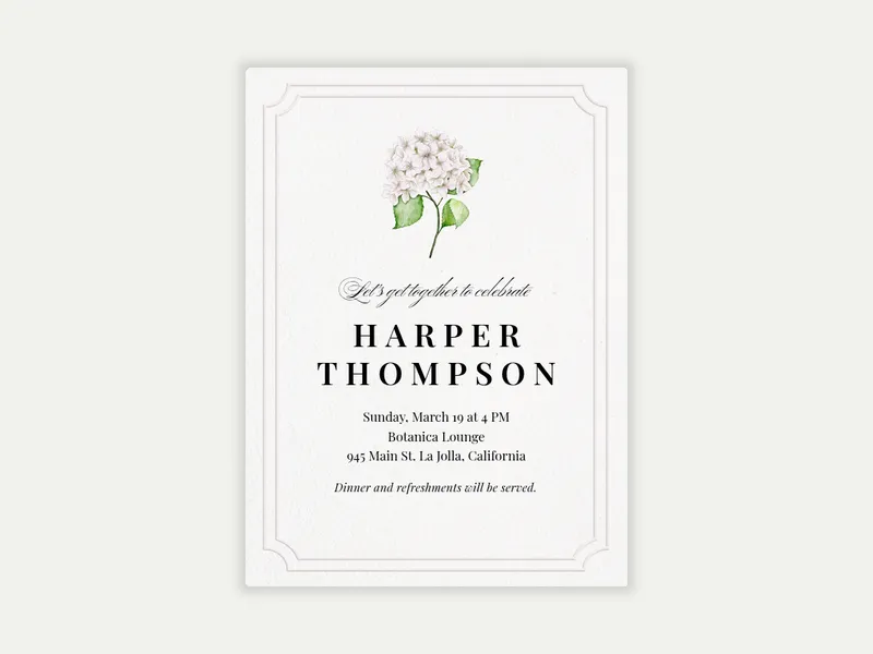 Delicate Blooms Invitation free template design